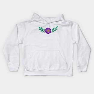 purple flower Kids Hoodie